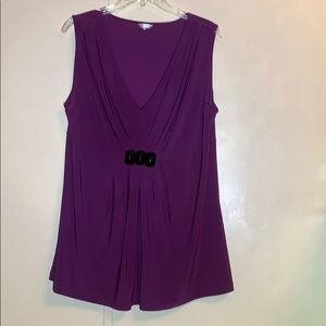 Metro 7 Plum Blouse With Jewels